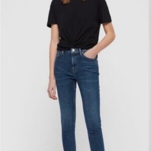 All Saints Roxanne Blue Skinny Jeans